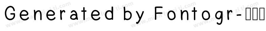 Generated by Fontogr字体转换